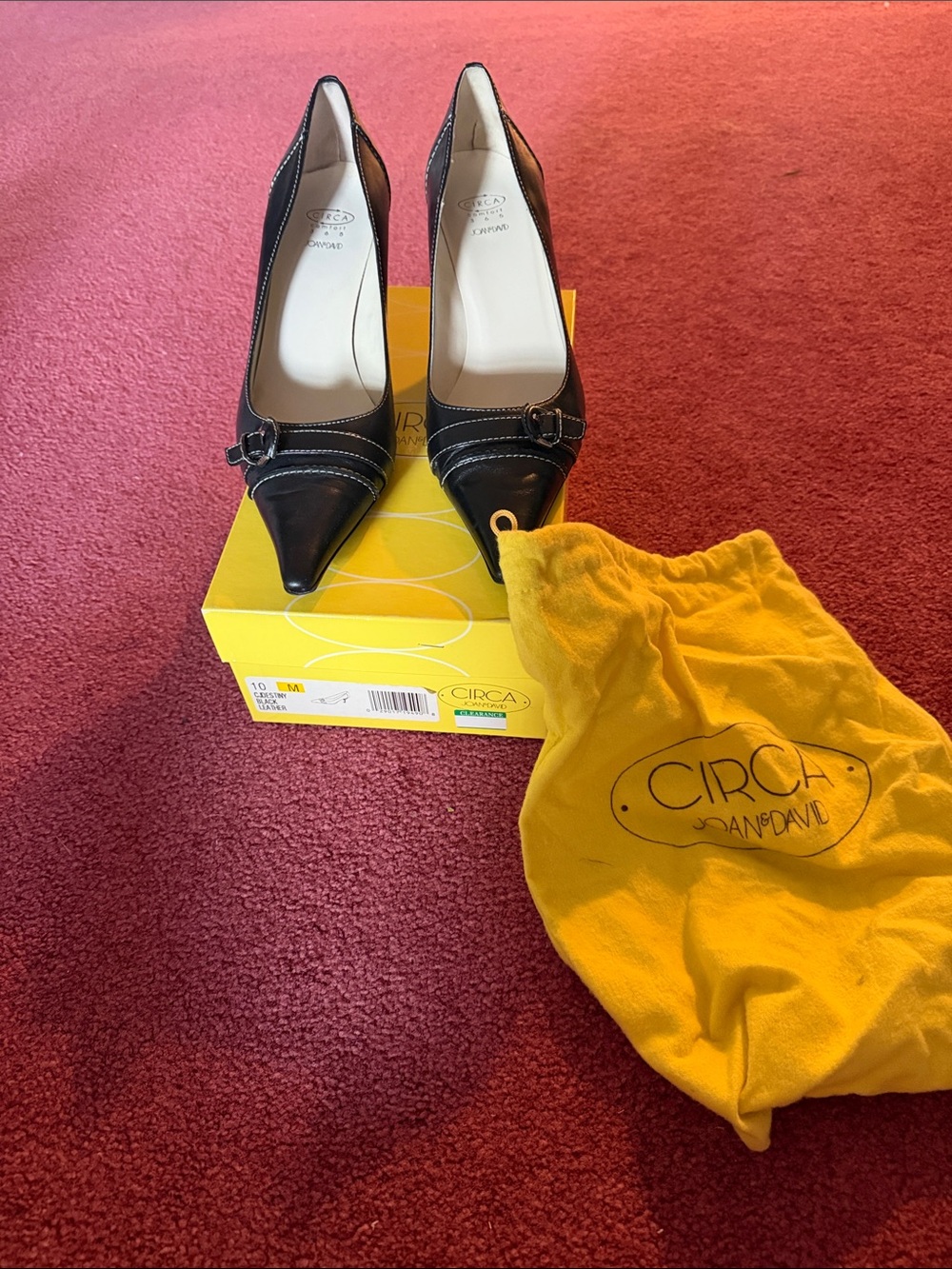 Circa Joan & David Black Pointed Toe Pumps size 10